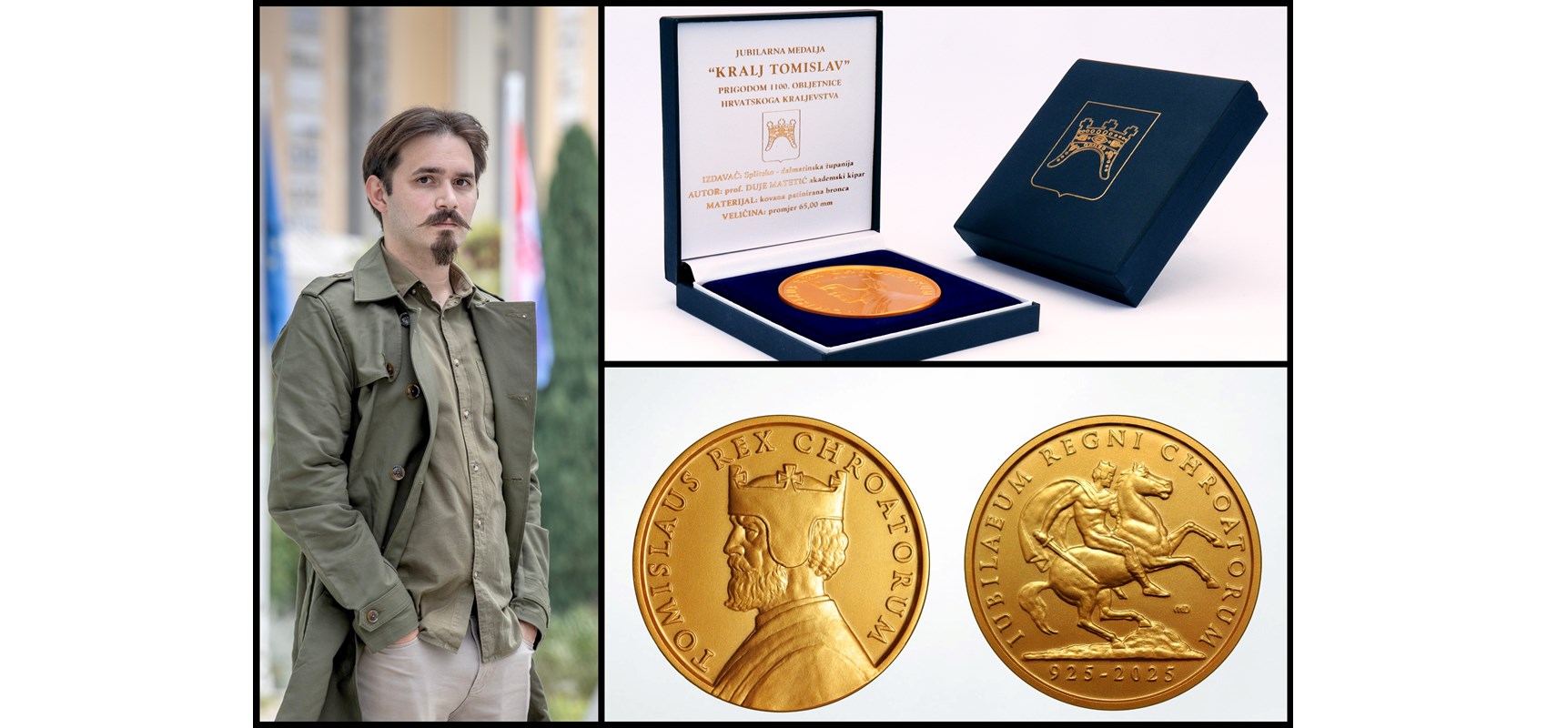 Splitski kipar Duje Matetić s UMAS-a oblikovao medalju u čast 1100. obljetnice hrvatskog kraljevstva